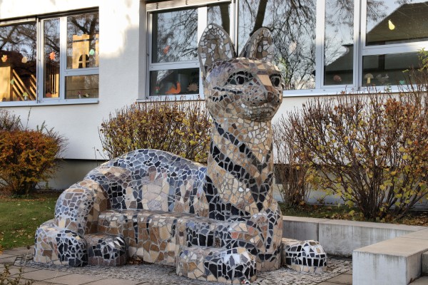 Mosaikskulptur Katze