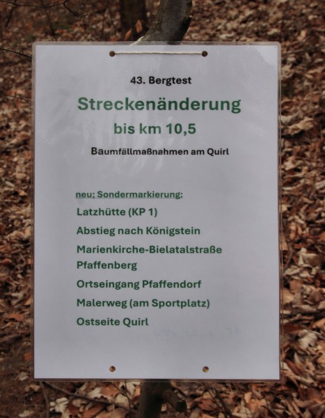 Streckenänderung