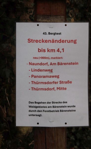 Streckenänderung